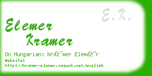 elemer kramer business card